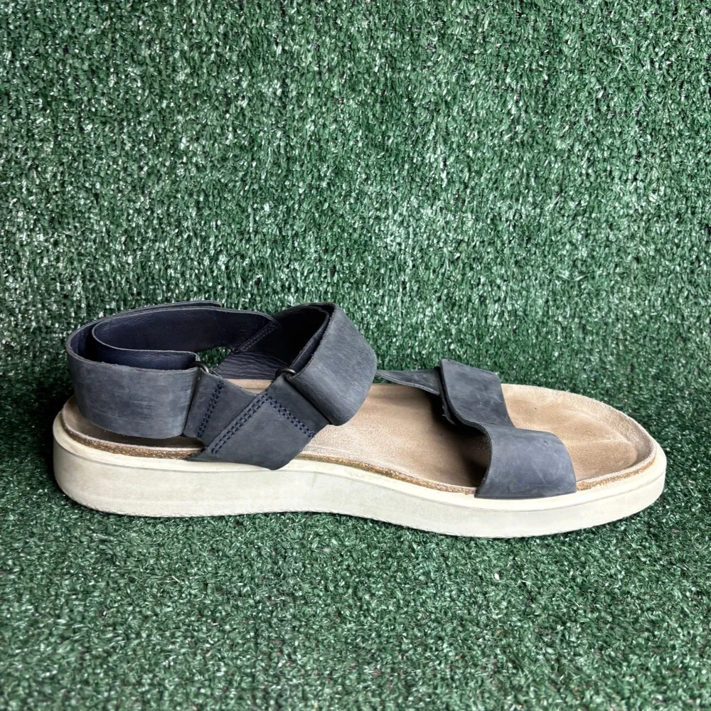 ECCO Flowt Strappy Leather Comfort Casual Walking Vacation Sandal‎ Gray Mens 13